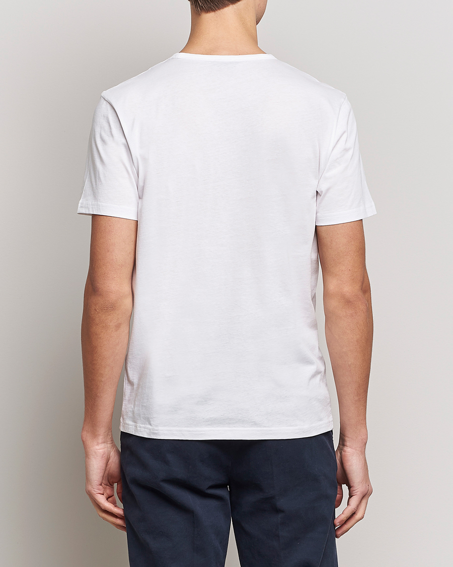 Herre | T-Shirts | Stenströms | Solid Cotton T-Shirt White