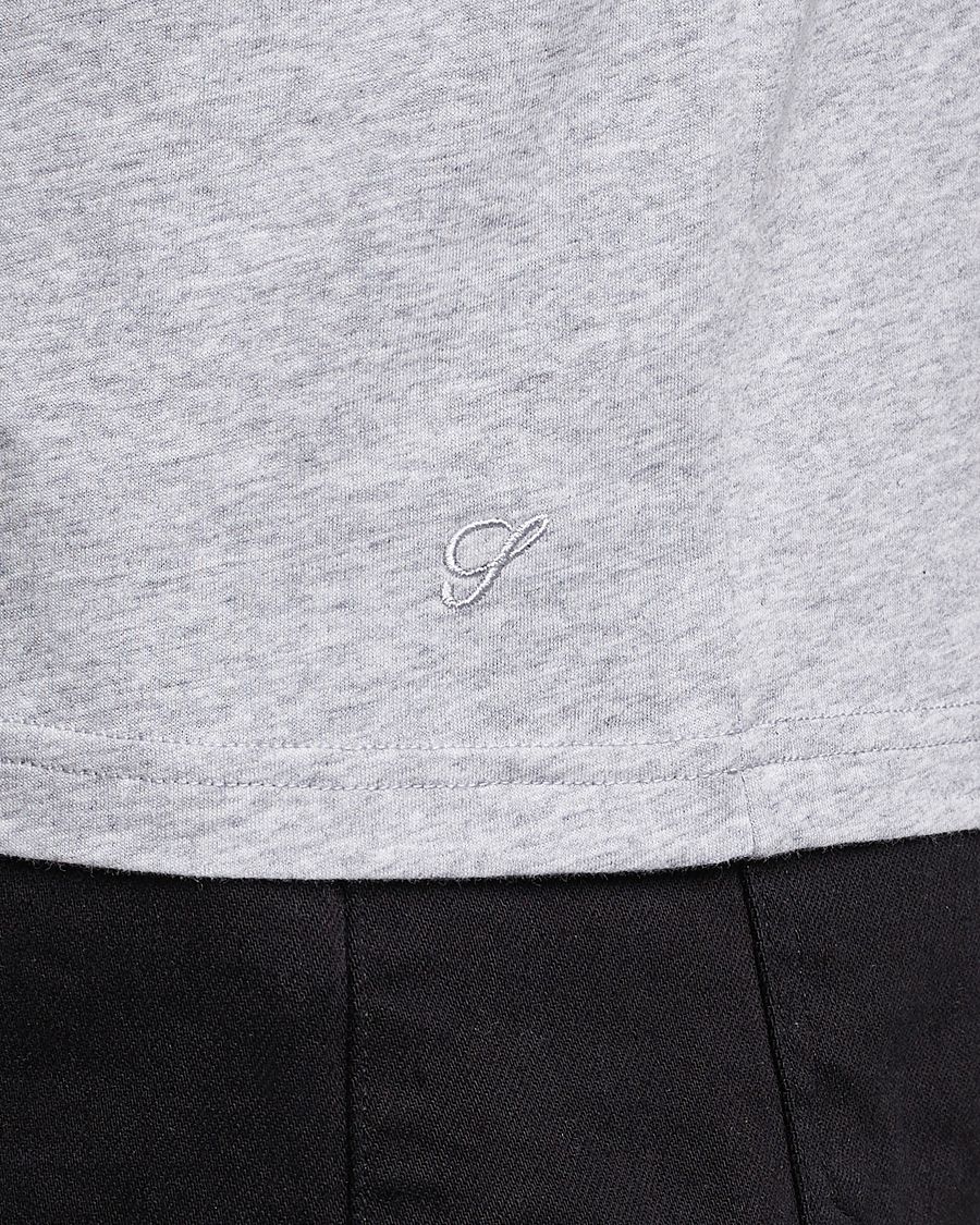 Herre | T-Shirts | Stenströms | Solid Cotton T-Shirt Grey Melange