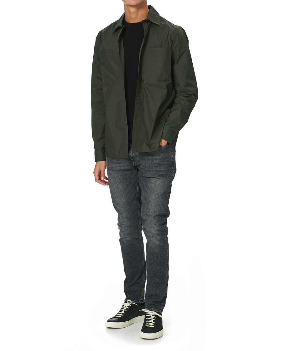 Herre | Skjorter | Stenströms | Nylon Overshirt Dark Green