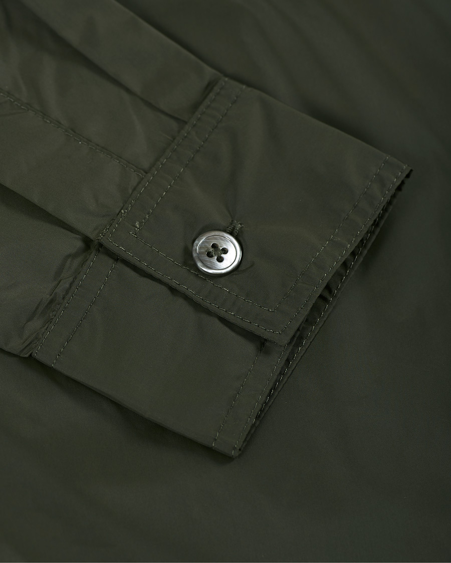 Herre | Skjorter | Stenströms | Nylon Overshirt Dark Green