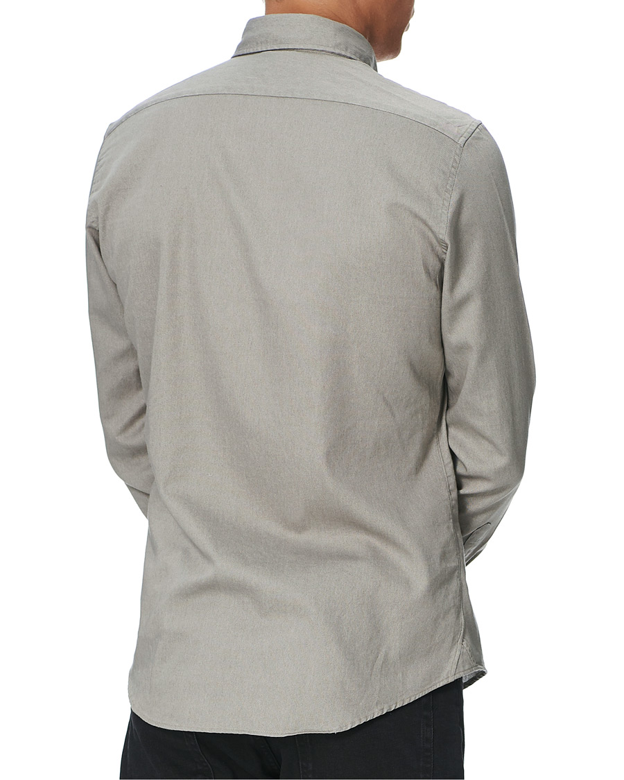 Herre | Skjorter | Stenströms | Slimline Washed Button Down Oxford Shirt Grey