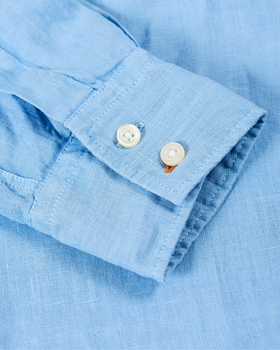 Herre | Skjorter | BOSS ORANGE | BOSS Casual Relegant Linen Shirt Open Blue