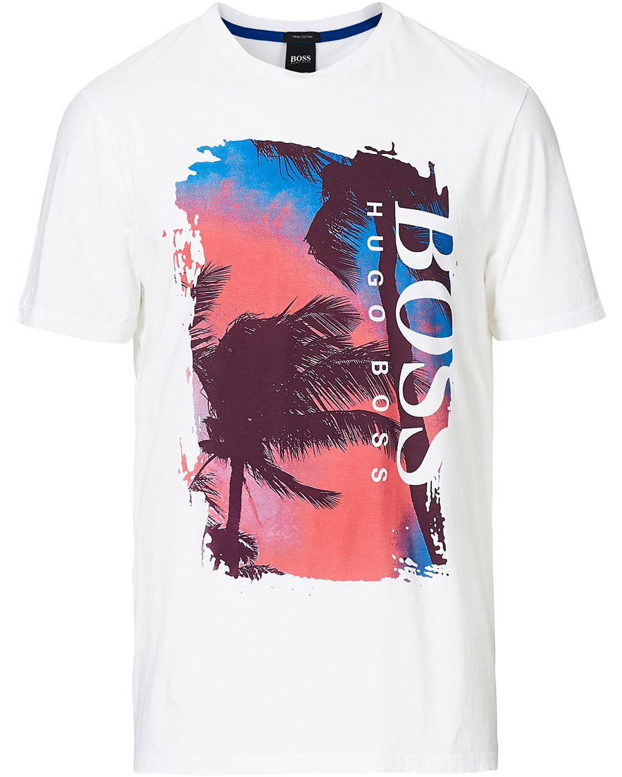 Herre | T-Shirts | BOSS ORANGE | BOSS Casual Photoprint Crew Neck Tee Natural