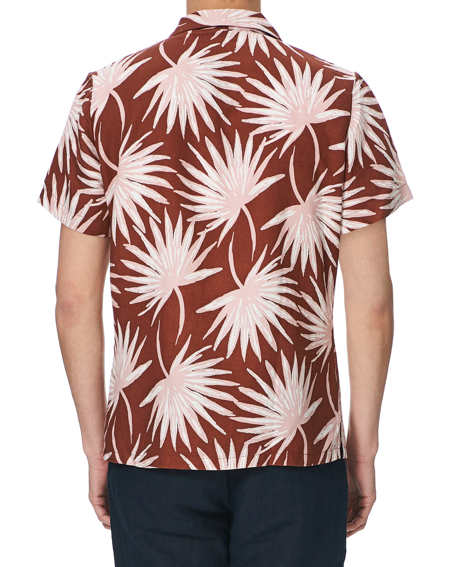 Herre | Skjorter | BOSS ORANGE | BOSS Casual Rhythm Printed Resort Collar Short Sleeve Shirt Rust