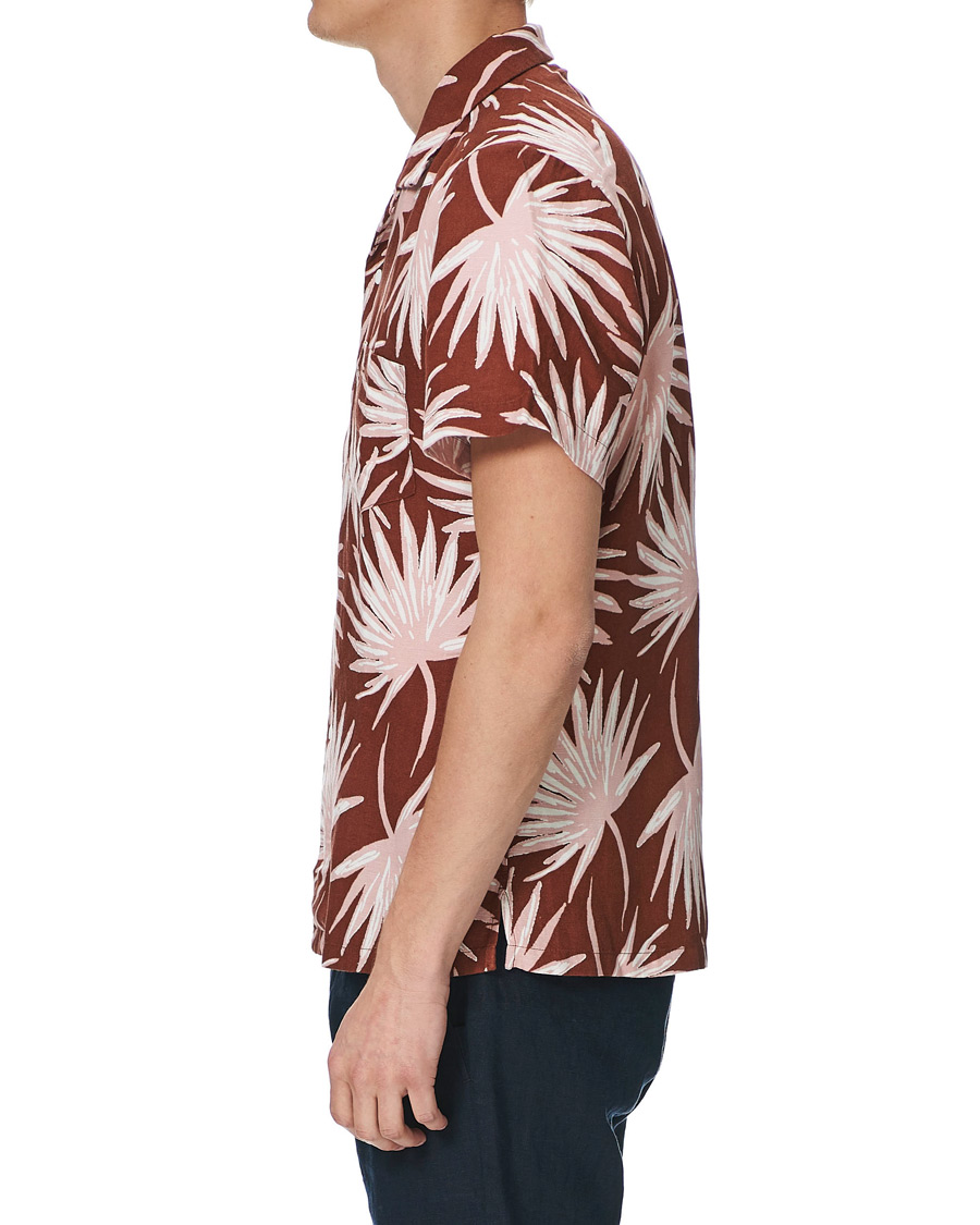 Herre | Skjorter | BOSS ORANGE | BOSS Casual Rhythm Printed Resort Collar Short Sleeve Shirt Rust