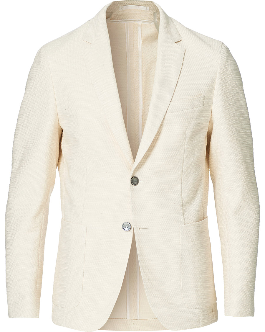 Herre | Dressjakker | BOSS BLACK | BOSS Nolvay Patch Pocket Jersey Blazer Open White