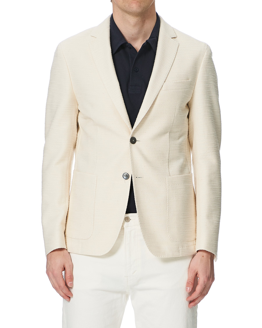 Herre | Dressjakker | BOSS BLACK | BOSS Nolvay Patch Pocket Jersey Blazer Open White