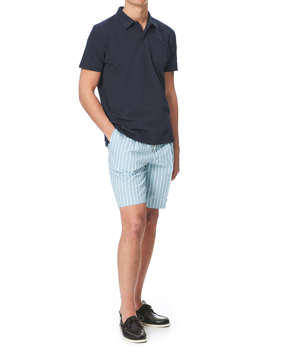 Herre | Shorts | BOSS BLACK | BOSS Pepe Striped Seersucker Shorts Pastel Blue