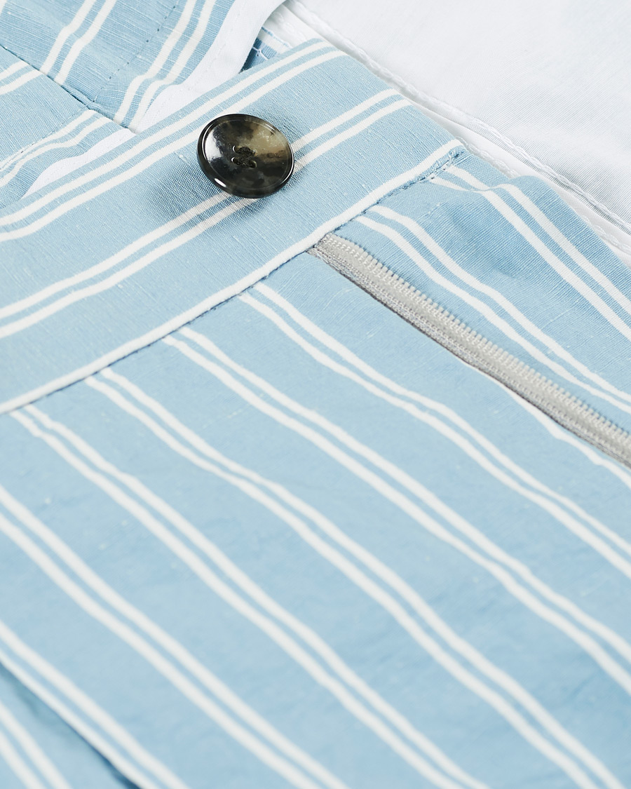 Herre | Shorts | BOSS BLACK | BOSS Pepe Striped Seersucker Shorts Pastel Blue