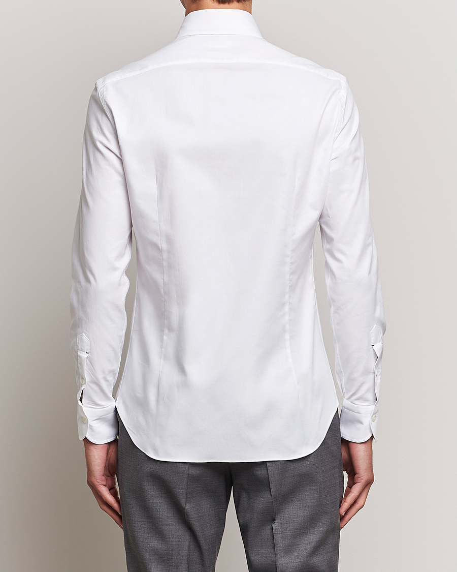 Herre | Skjorter | Mazzarelli | Soft Oxford Button Down Shirt White