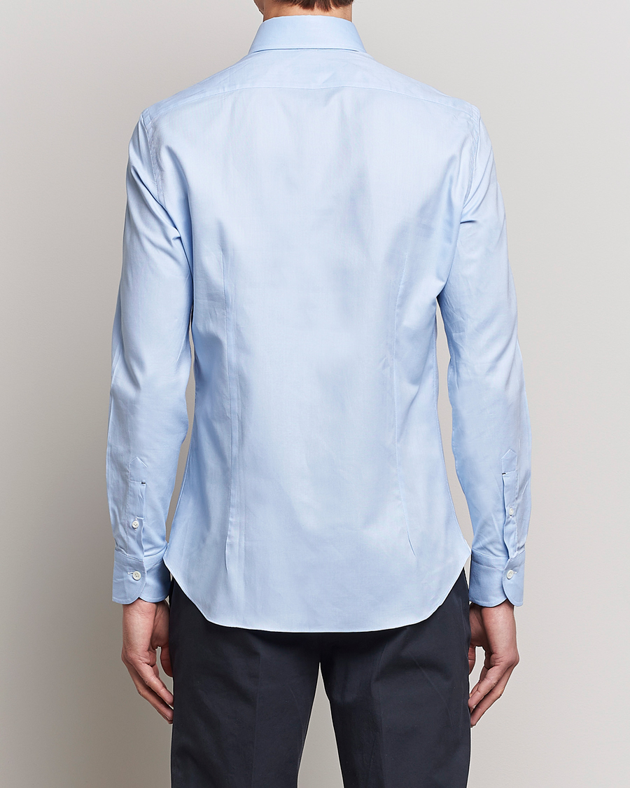 Herre | Skjorter | Mazzarelli | Soft Oxford Button Down Shirt Light Blue