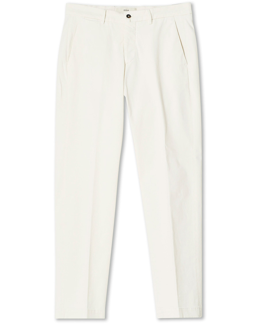 Herre | Bukser | Briglia 1949 | Soho Easy Fit Cotton Trousers Cream