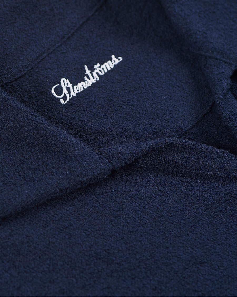 Herre | Pikéer | Stenströms | Bouclé Polo Shirt Navy