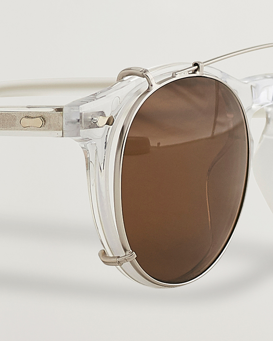Herre | Runde solbriller | TBD Eyewear | Clip-ons Silver/Tobacco