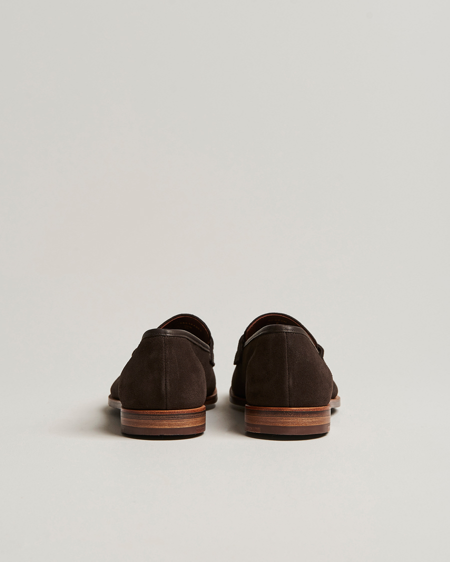Herre | Loafers | Crockett & Jones | Seaton Unlined Penny Loafer Dark Oak Suede