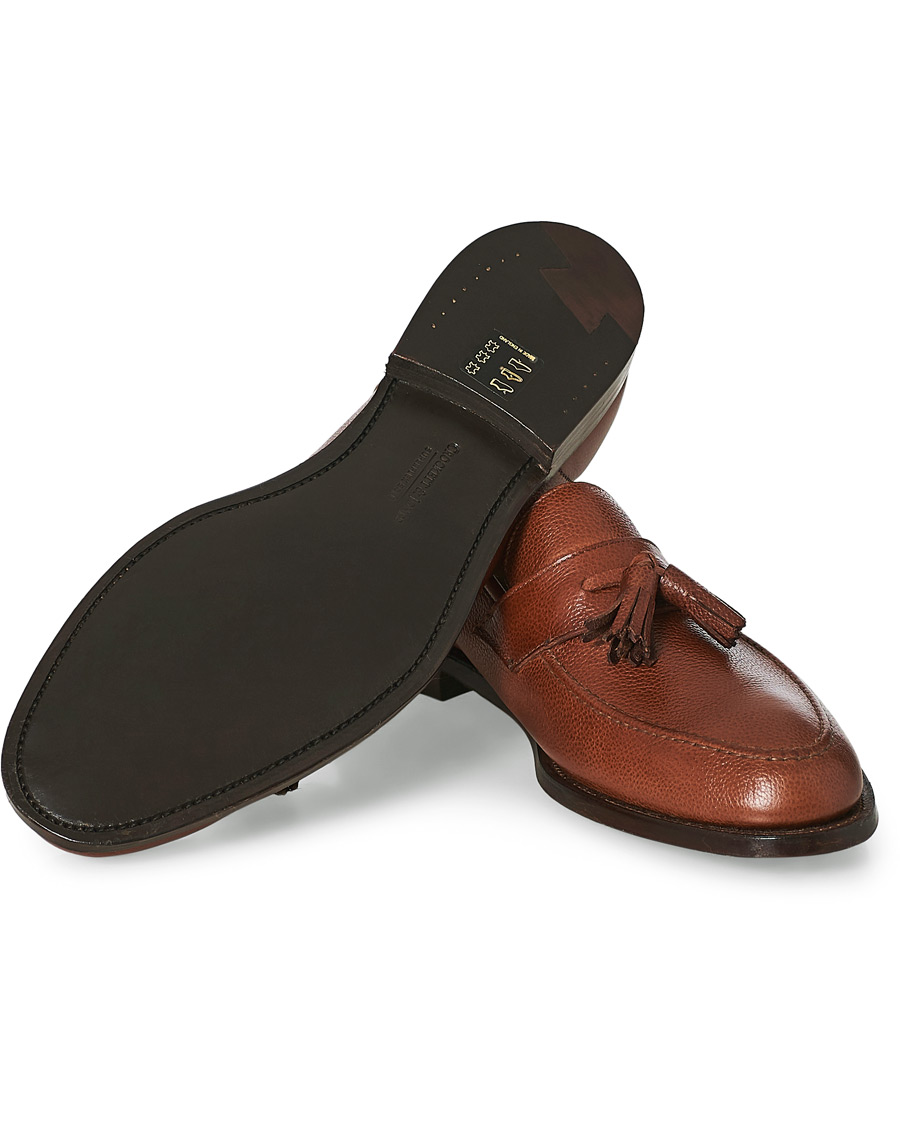 Herre | Crockett & Jones Solent Unlined Tassel Loafer Chestnut Soft Grain | Crockett & Jones | Solent Unlined Tassel Loafer Chestnut Soft Grain