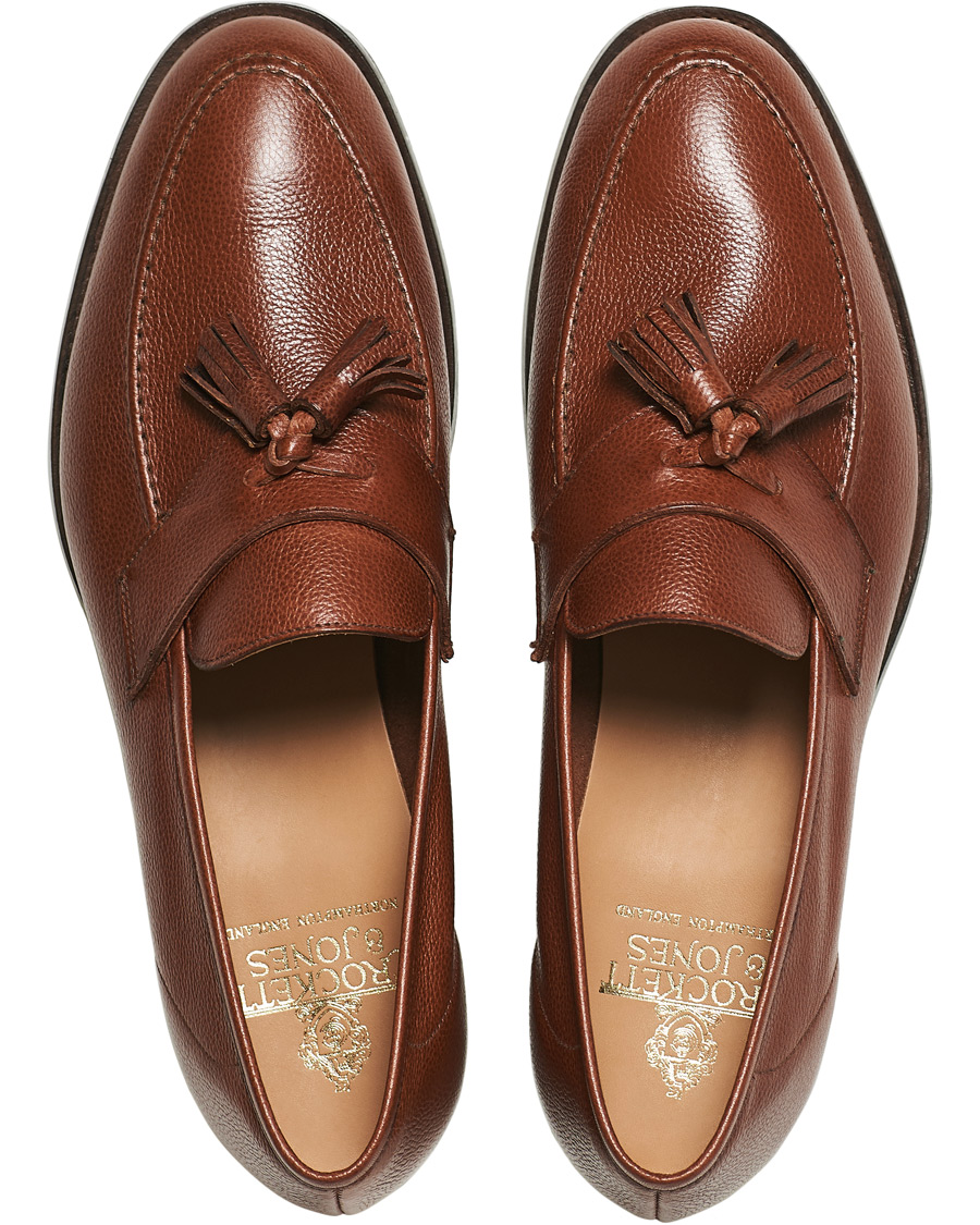 Herre | Crockett & Jones Solent Unlined Tassel Loafer Chestnut Soft Grain | Crockett & Jones | Solent Unlined Tassel Loafer Chestnut Soft Grain