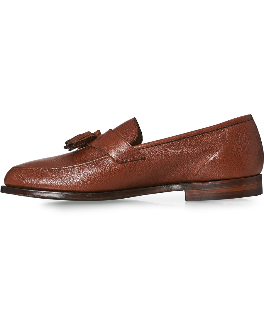 Herre | Crockett & Jones Solent Unlined Tassel Loafer Chestnut Soft Grain | Crockett & Jones | Solent Unlined Tassel Loafer Chestnut Soft Grain