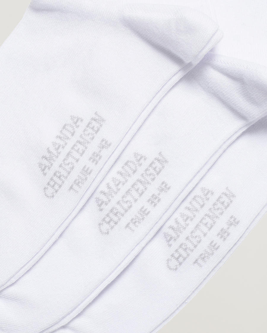 Herre |  | Amanda Christensen | 3-Pack True Cotton Socks White