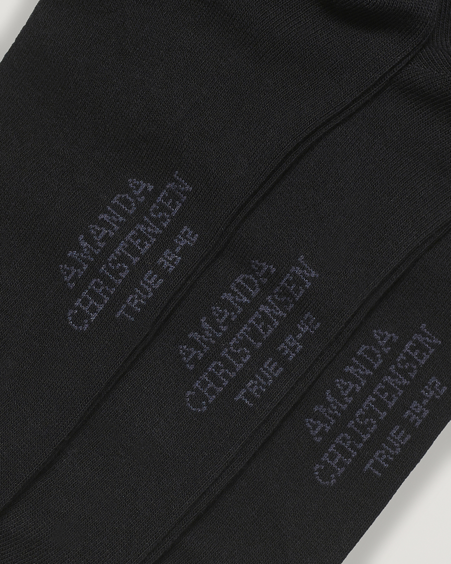 Herre | Undertøy | Amanda Christensen | 3-Pack True Cotton Socks Black