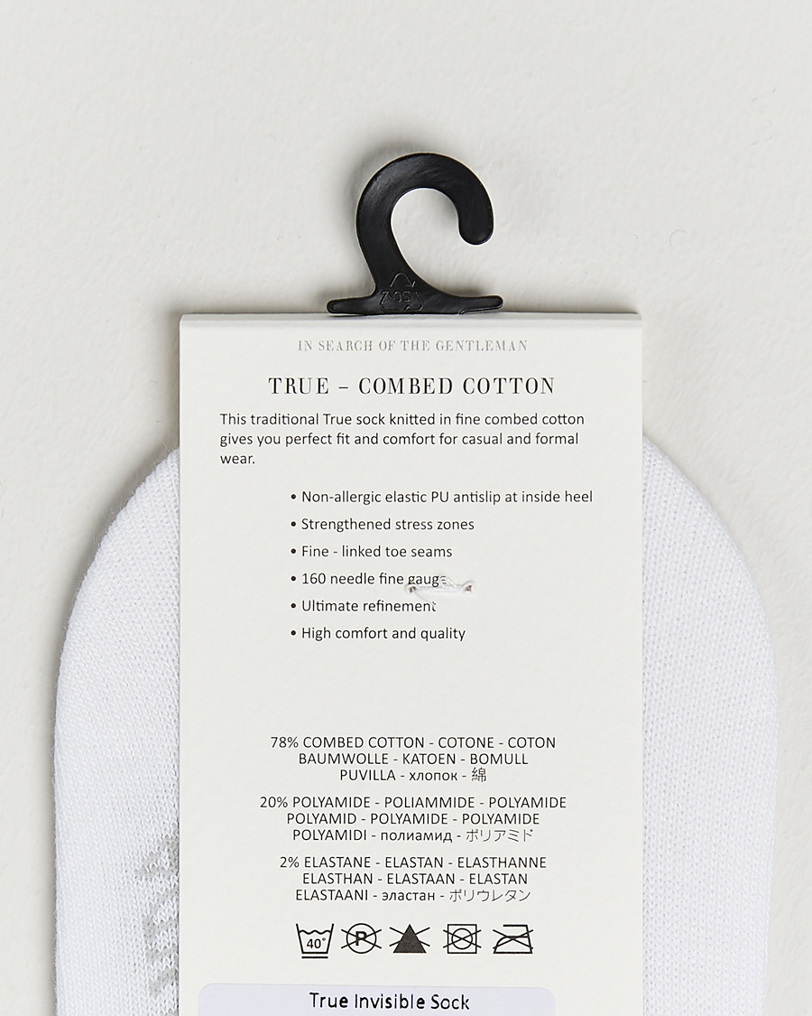 Herre | Avdelinger | Amanda Christensen | 3-Pack True Cotton Invisible Socks White
