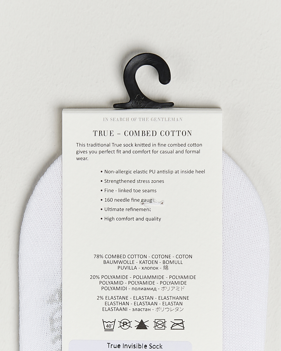 Herr |  | Amanda Christensen | 3-Pack True Cotton Invisible Socks White