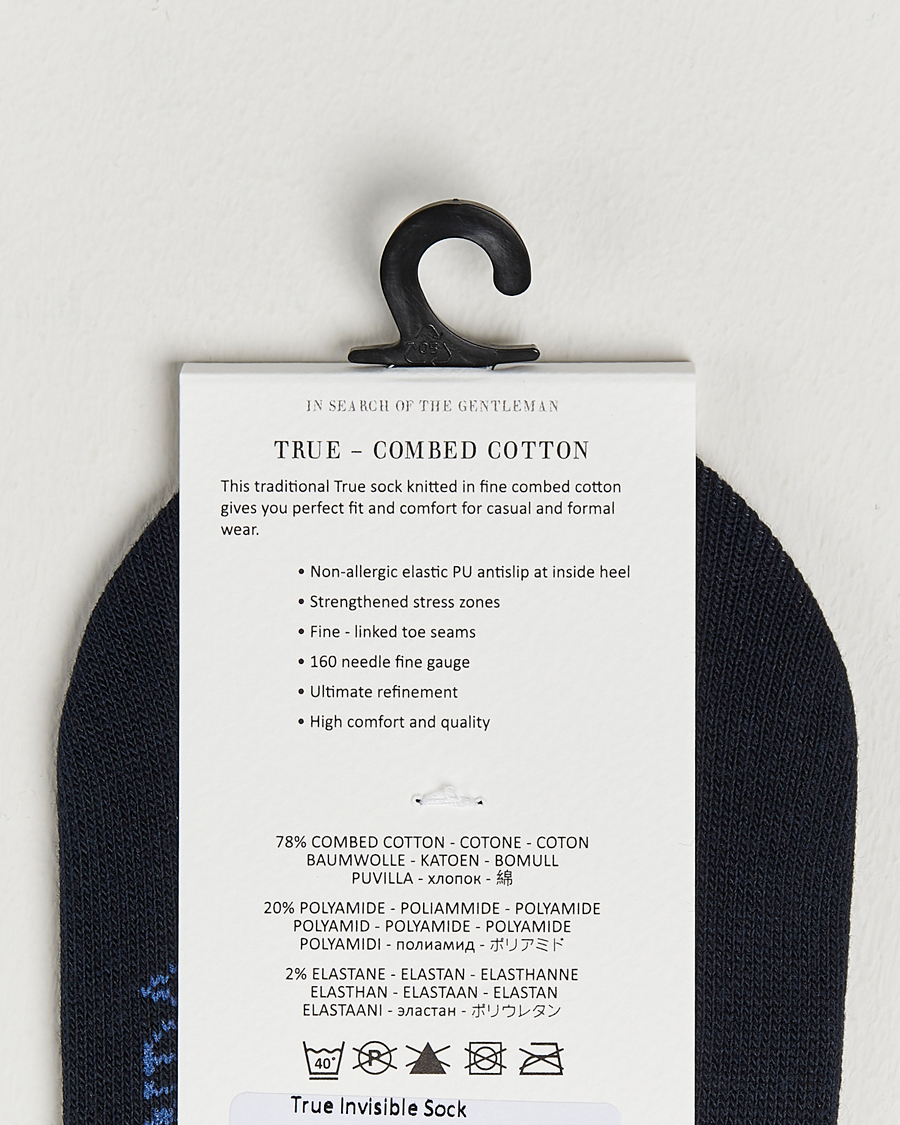 Herre | Amanda Christensen | Amanda Christensen | 3-Pack True Cotton Invisible Socks Dark Navy