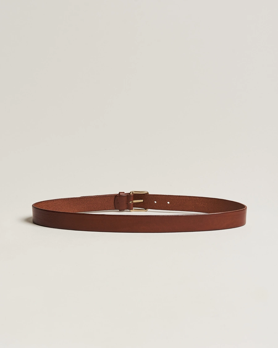 Herre | Dress | Anderson's | Leather Belt 3 cm Cognac