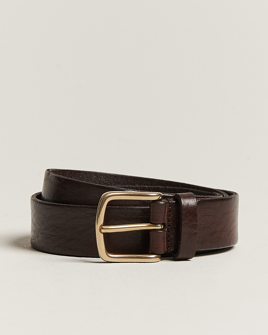 Herre |  | Anderson's | Leather Belt 3 cm Dark Brown