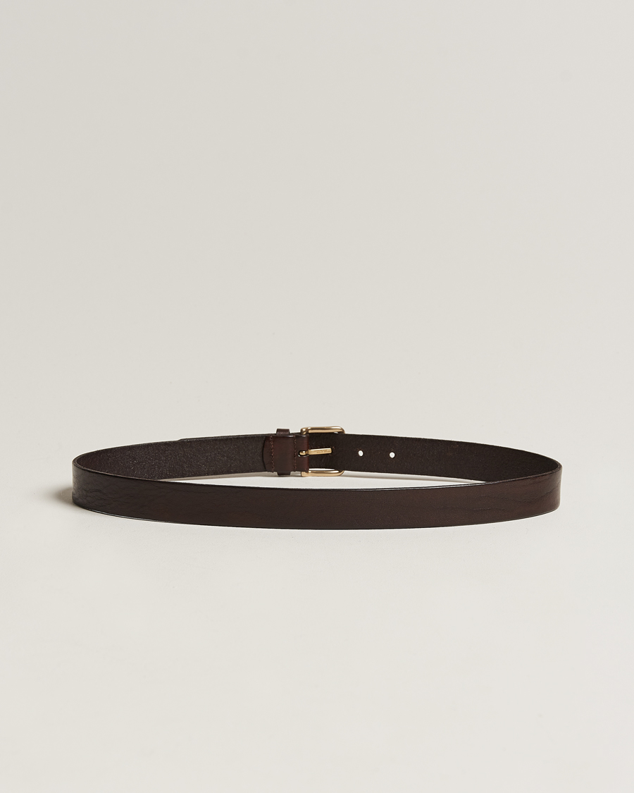 Herre | Umønstrede belter | Anderson's | Leather Belt 3 cm Dark Brown