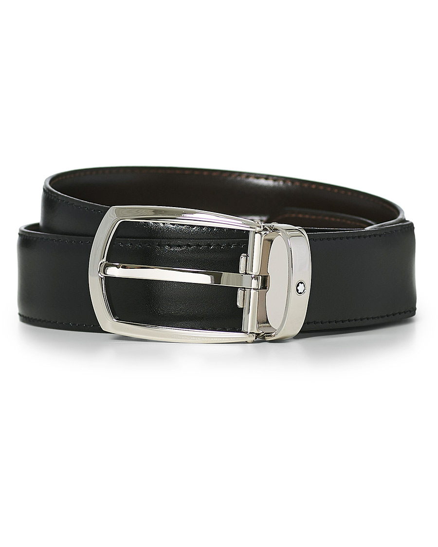 Herre | Montblanc Oblong Horseshoe Buckle 30mm Belt Black | Montblanc | Oblong Horseshoe Buckle 30mm Belt Black
