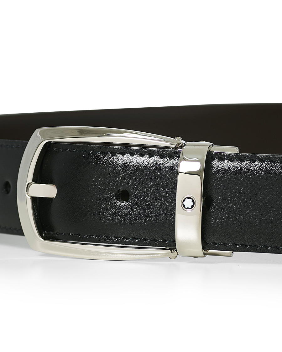 Herre | Montblanc Oblong Horseshoe Buckle 30mm Belt Black | Montblanc | Oblong Horseshoe Buckle 30mm Belt Black