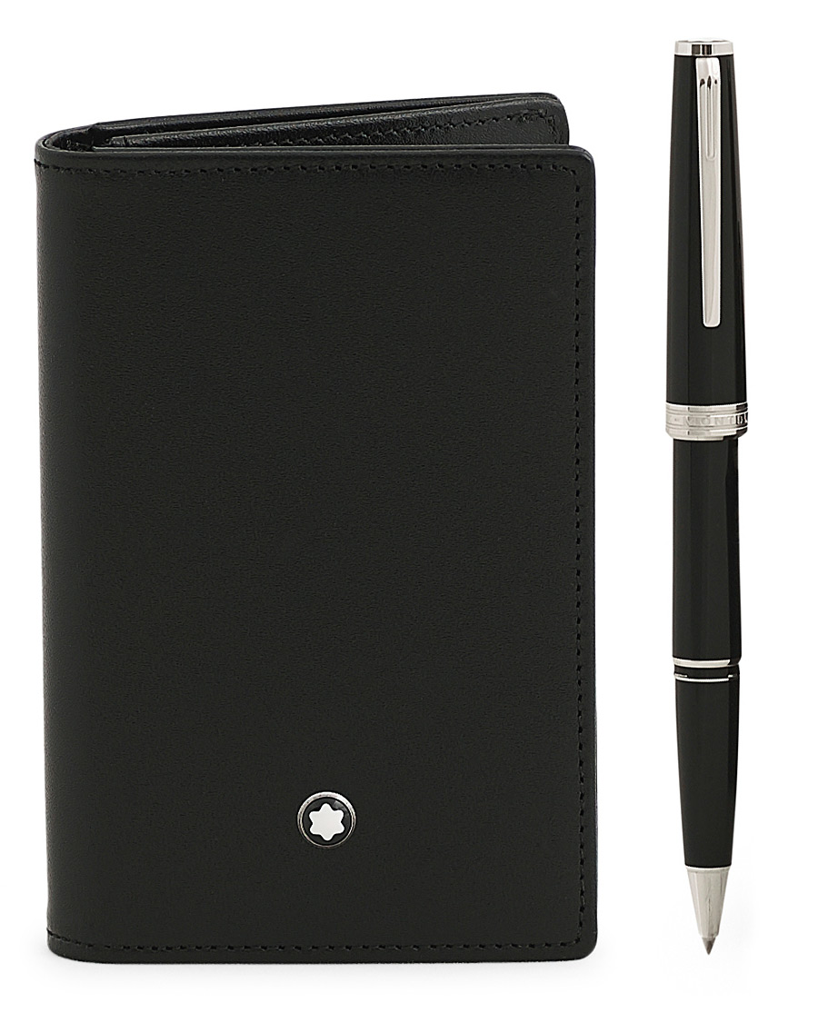 Herre | Montblanc PIX Rollerball Pen + MST Card Holder Black | Montblanc | PIX Rollerball Pen + MST Card Holder Black