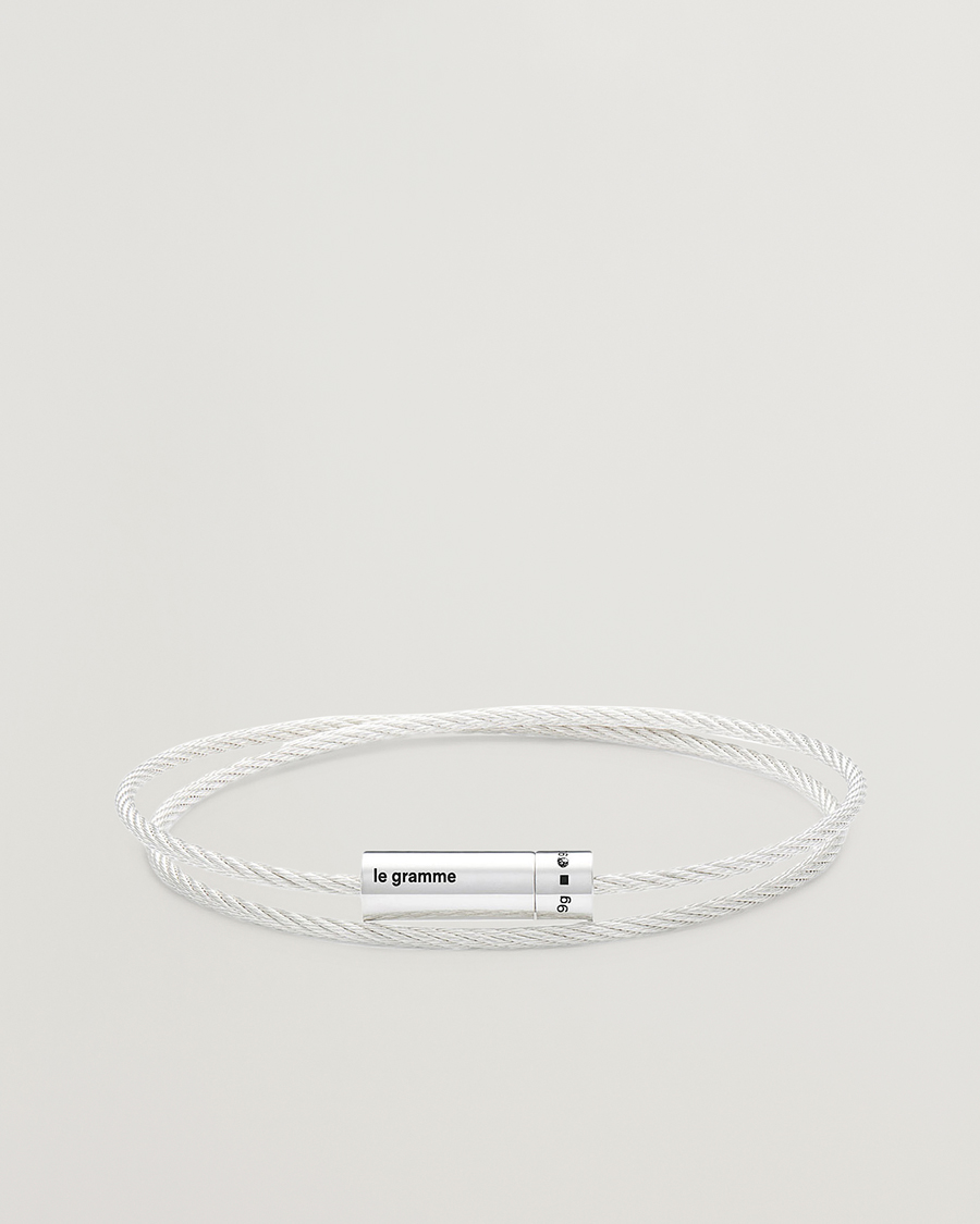 Herre | LE GRAMME Double Cable Bracelet Sterling Silver 9g | LE GRAMME | Double Cable Bracelet Sterling Silver 9g