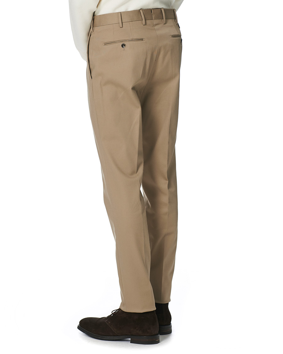 Herre | Bukser | PT01 | Gentleman Fit Pleated Cotton Trousers Beige