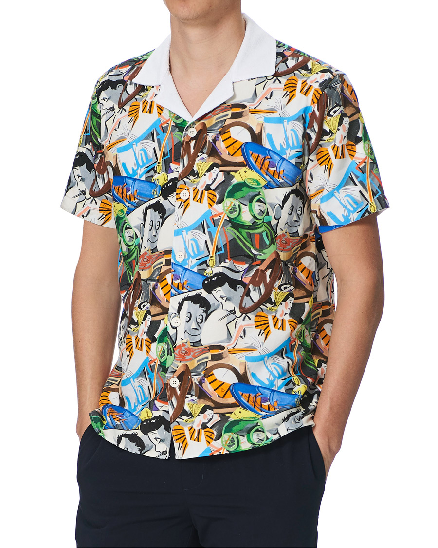 Herre | Pikéer | Orlebar Brown | Travis Towelling x David Salle Diving Polo Multi