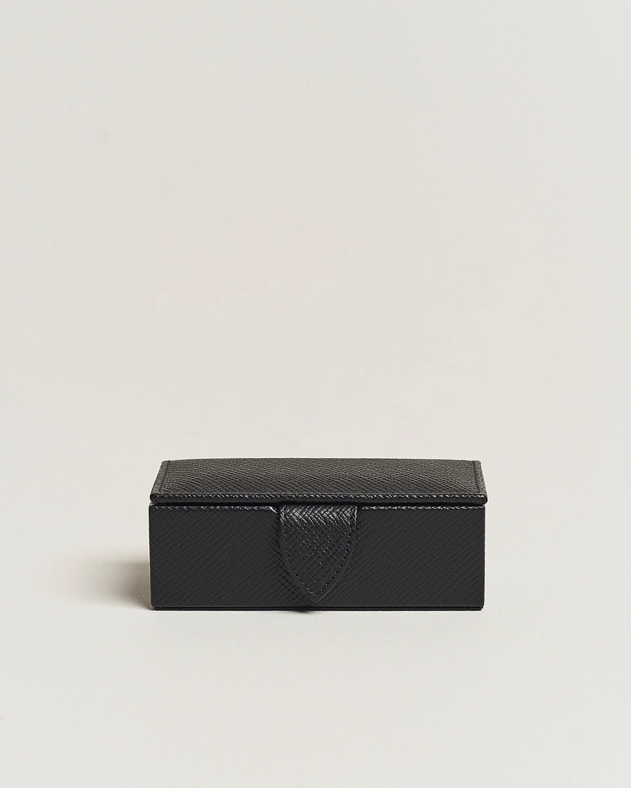 Herre | Smythson | Smythson | Panama Mini Cufflink Box Black
