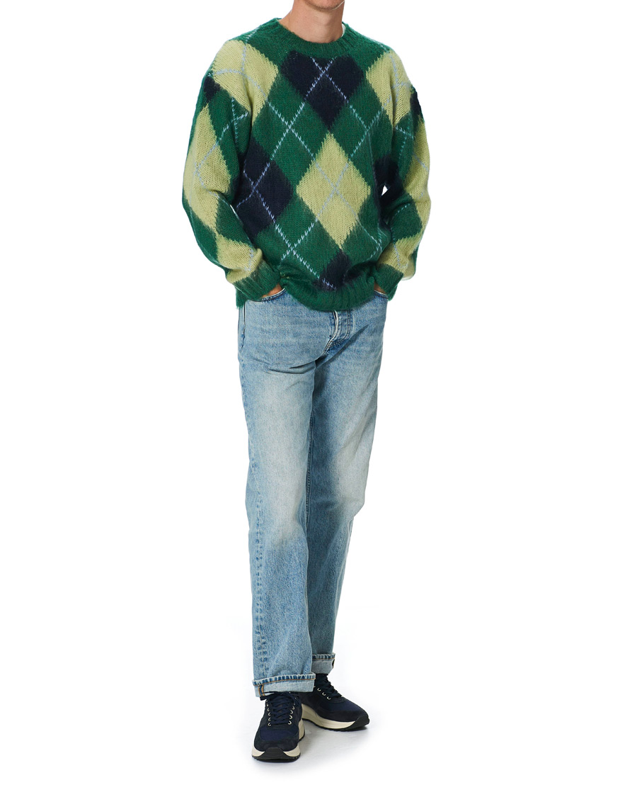 Herre | Gensere | KENZO | Brushed Argyle Sweater Green