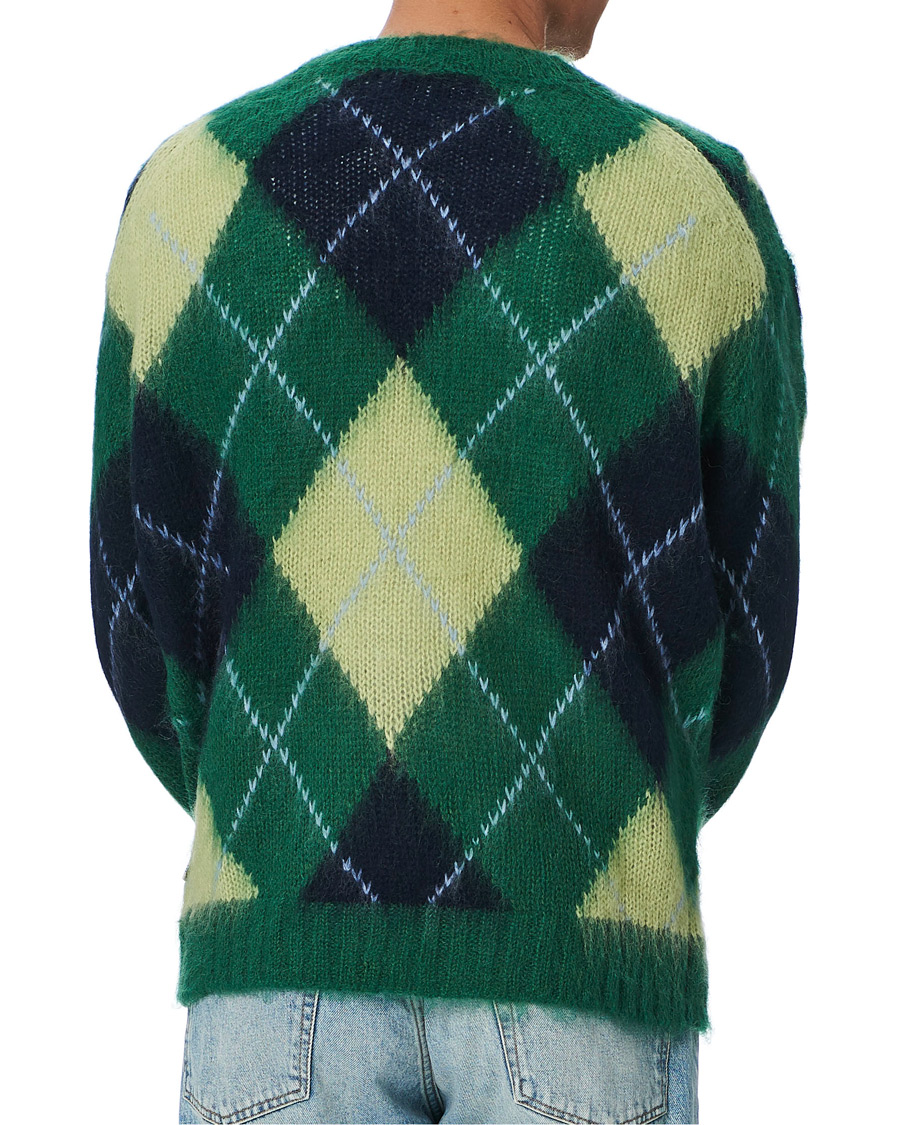 Herre | Gensere | KENZO | Brushed Argyle Sweater Green