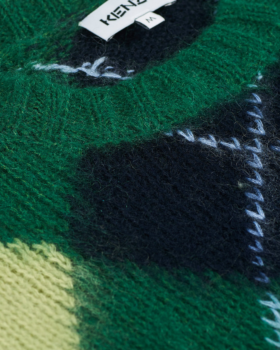 Herre | Gensere | KENZO | Brushed Argyle Sweater Green