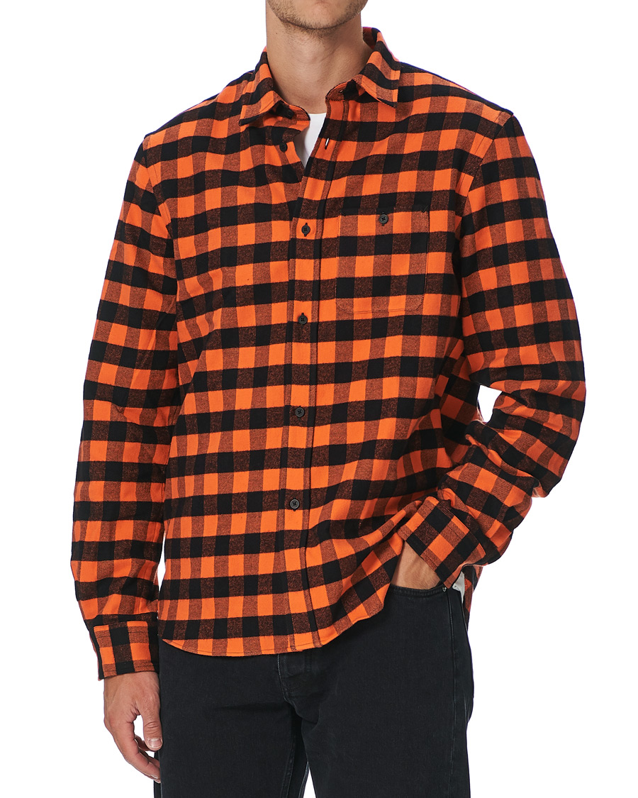 Herre | Skjorter | KENZO | Flannel Shirt Orange Check