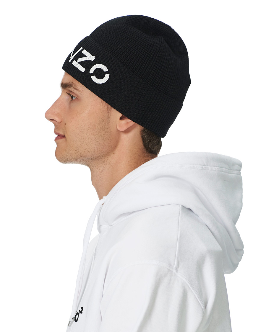 Herre | KENZO Logo Beanie Black | KENZO | Logo Beanie Black