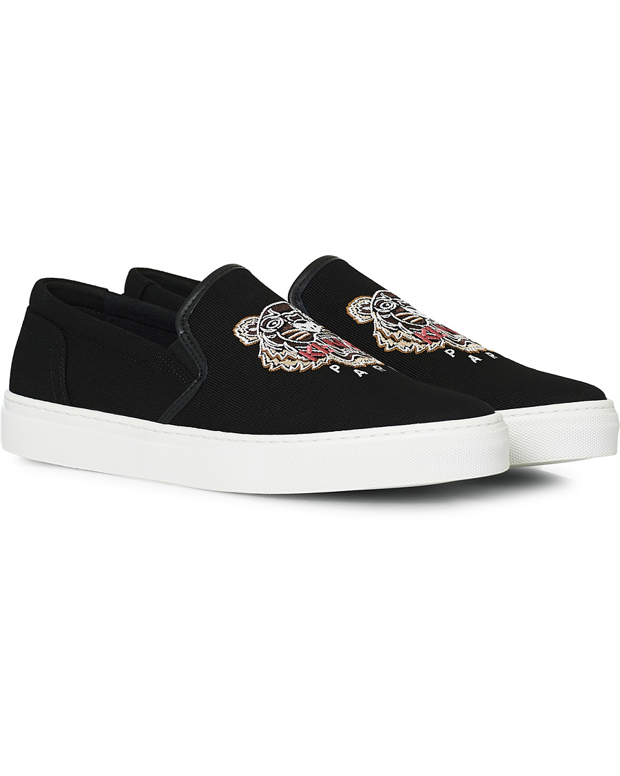 Herre | KENZO Tiger Slip On Sneaker Black | KENZO | Tiger Slip On Sneaker Black