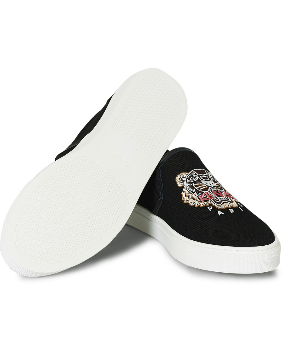 Herre | KENZO Tiger Slip On Sneaker Black | KENZO | Tiger Slip On Sneaker Black