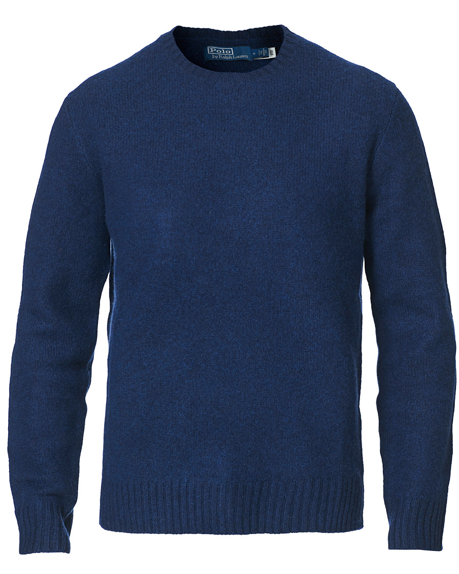 Herre | Gensere | Polo Ralph Lauren | Wool/Cashmere Knitted Crew Neck Sweater Navy Heather