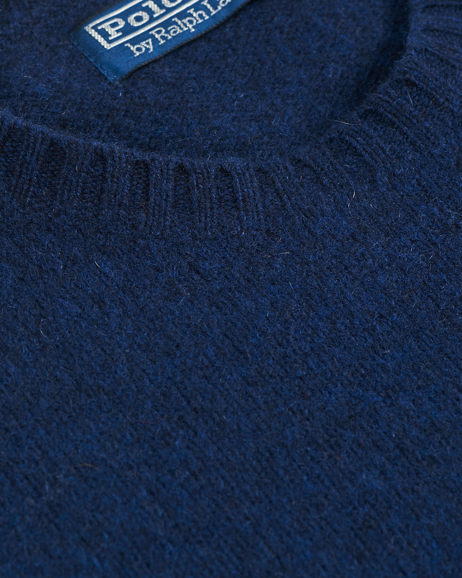Herre | Gensere | Polo Ralph Lauren | Wool/Cashmere Knitted Crew Neck Sweater Navy Heather