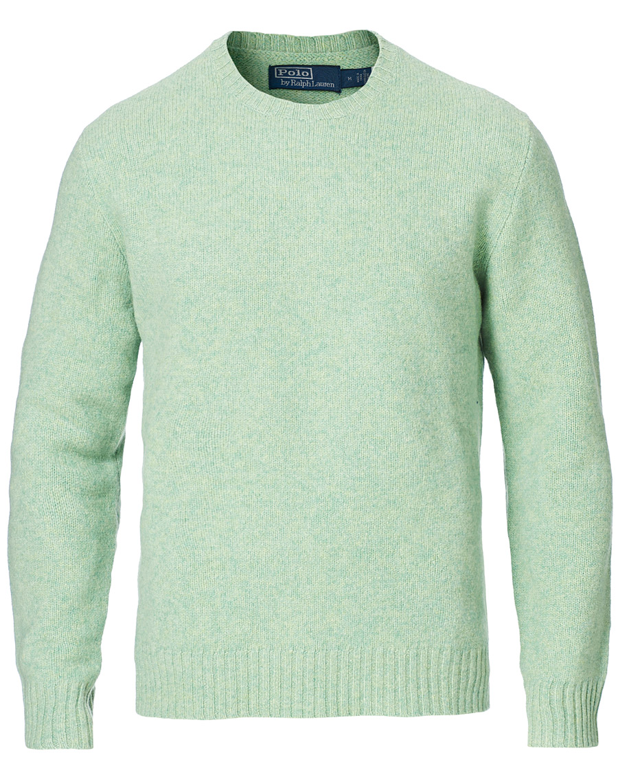 Herre | Gensere | Polo Ralph Lauren | Wool/Cashmere Knitted Crew Neck Sweater Seafoam Green
