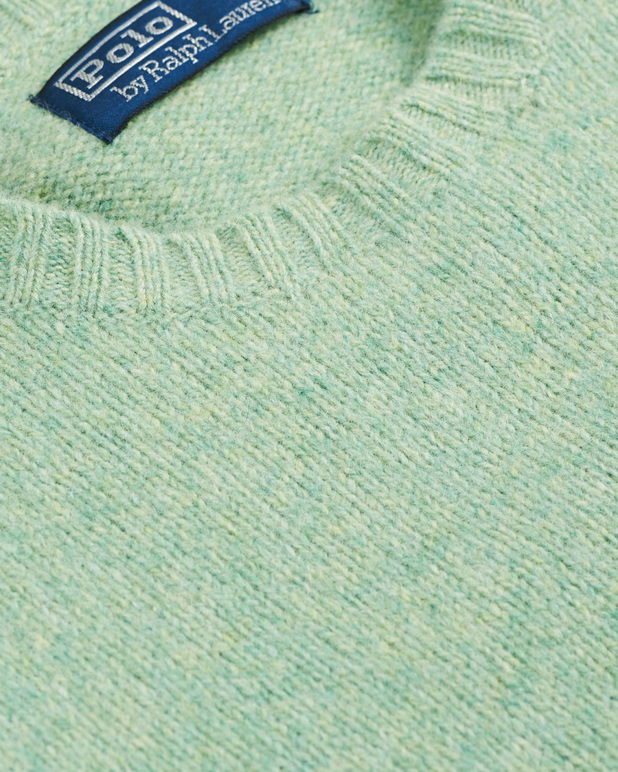 Herre | Gensere | Polo Ralph Lauren | Wool/Cashmere Knitted Crew Neck Sweater Seafoam Green
