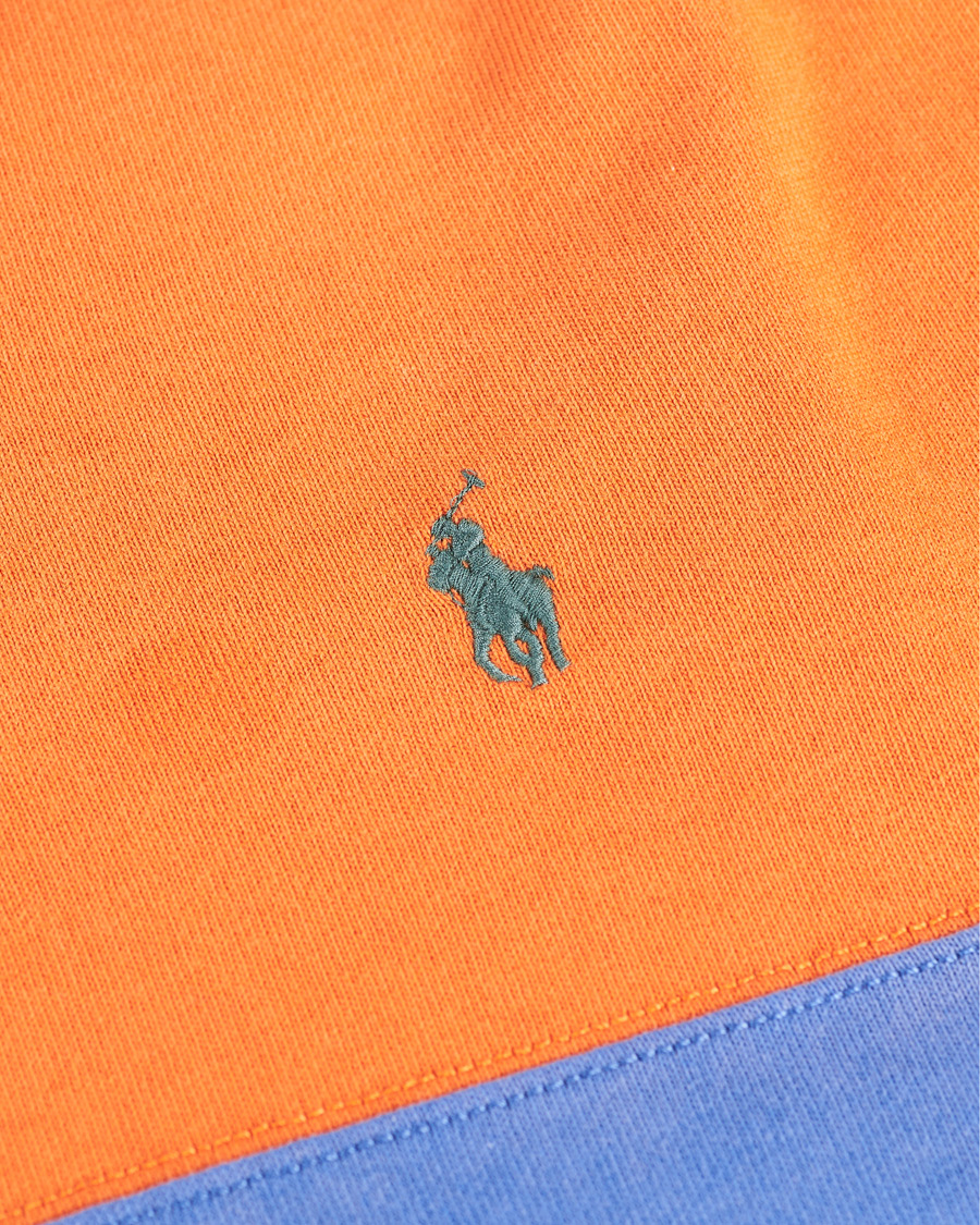 Herre | T-Shirts | Polo Ralph Lauren | Block Stripe Rugby Kona Orange/Deep Blue