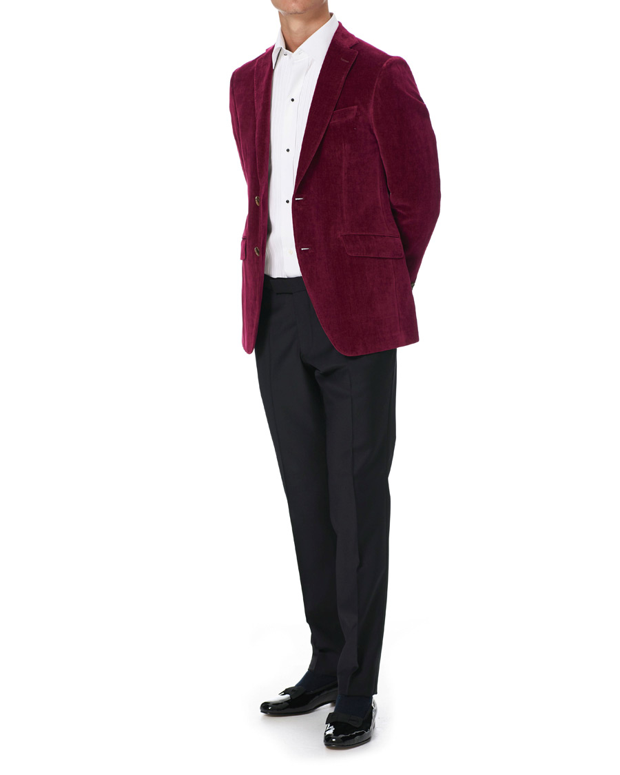 Herre | Dressjakker | Etro | Soft Velvet Blazer Bordeaux